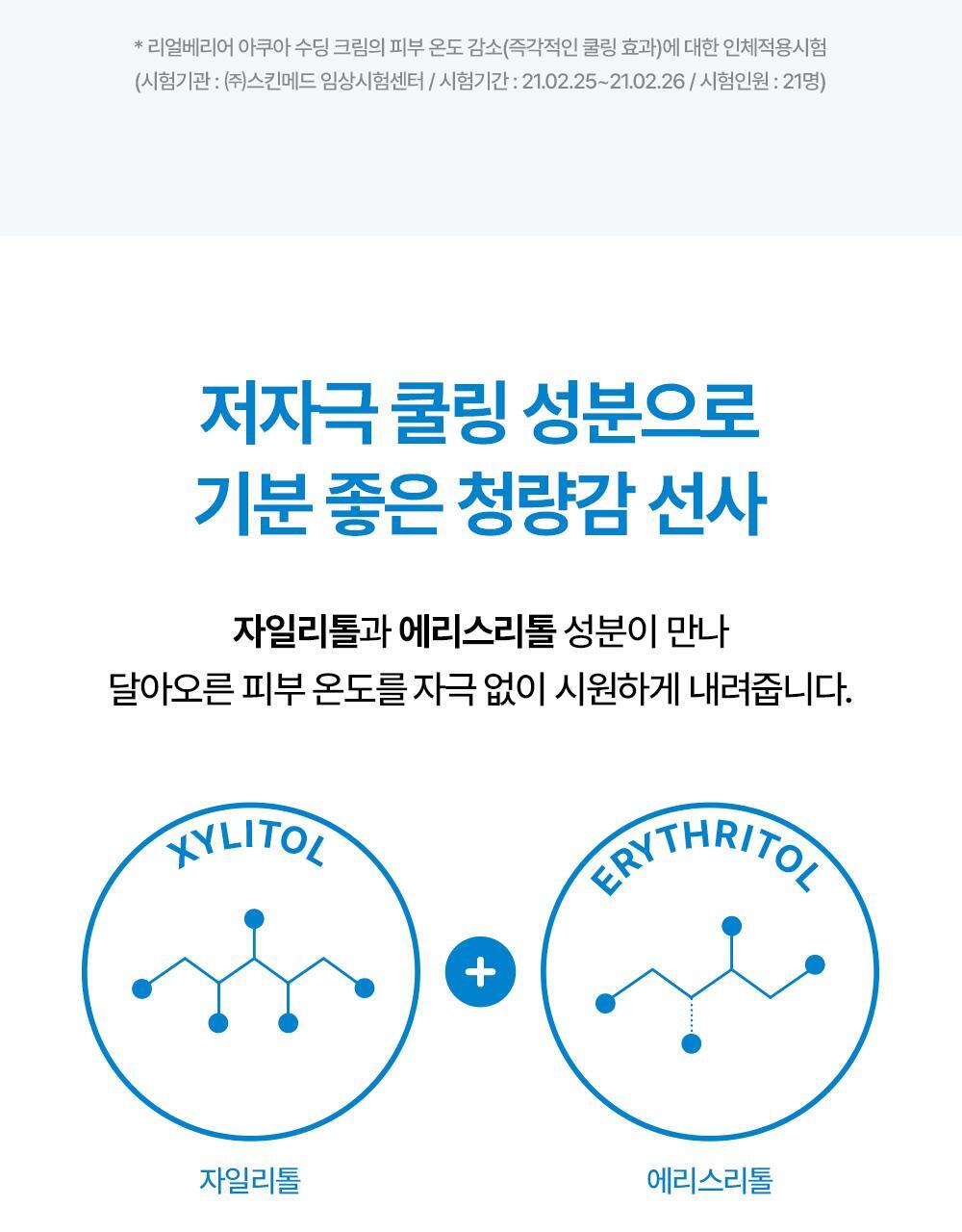 POINT 02. Effect on heated skin temperature -5.3℃. Immediate skin temperature reduction effect after using the product. Provides a pleasant refreshing feeling with hypoallergenic cooling ingredients