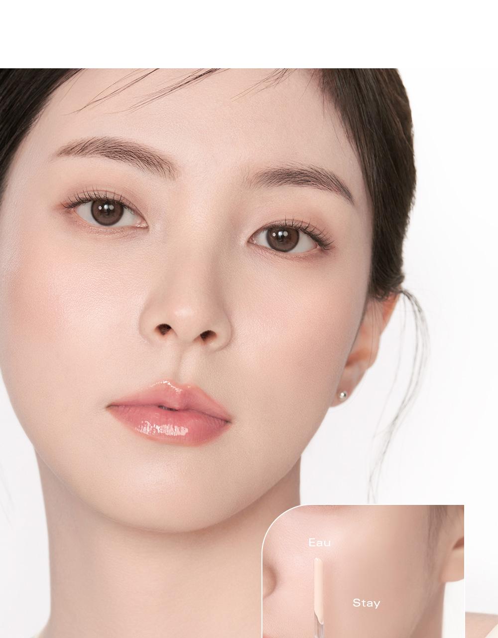 Concealer Liquide BBIA EAU Stay - Applicateur Spatule K-Beauty - Couvrance Medium - Effet Satiné - 8.5g